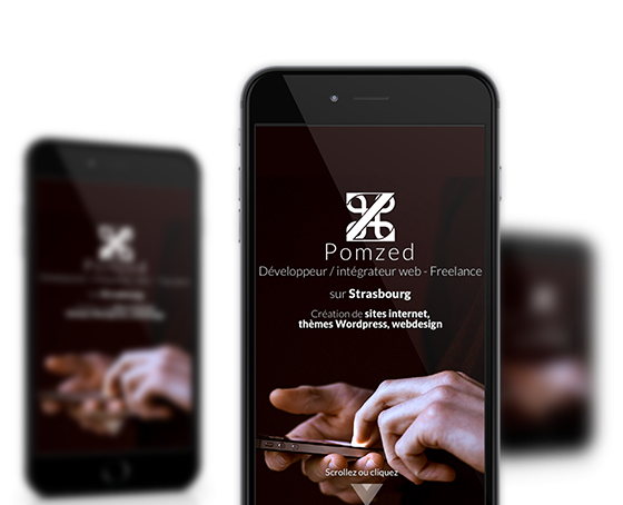 Pomzed – Développeur / intégrateur web Freelance sur Strasbourg, en version Responsive Design pour les mobiles
